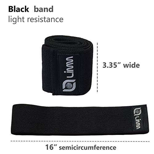 Limm Leg Bands For Legs And Butt - Booty Resistance Hip Bands For Working Out - Fitness Loops To Activate Legs, Thighs, Bootie, Glutes And Core - Premium Elastic Non-Slip Cotton Fabric Bands #TOP4