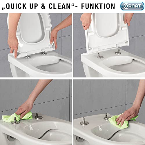 Cornat Premium 10 KSPREMSC1000 Toilet Seat, Ergonomic Design, Easy-Care Duroplast, Quick Up & Clean Function - Image 4