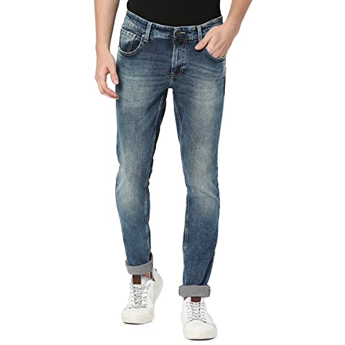 Image of Spykar Men's Slim Fit Low Rise Casual Jeans
