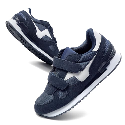 JOMIX Zapatillas Hombre Casual Zapatillas Deportivas Hombre Tenis Running Sneakers Hombre con Banda Ajustable Correr Carretera Gimnasia Fitness Transpirables, Navy, 43 EU