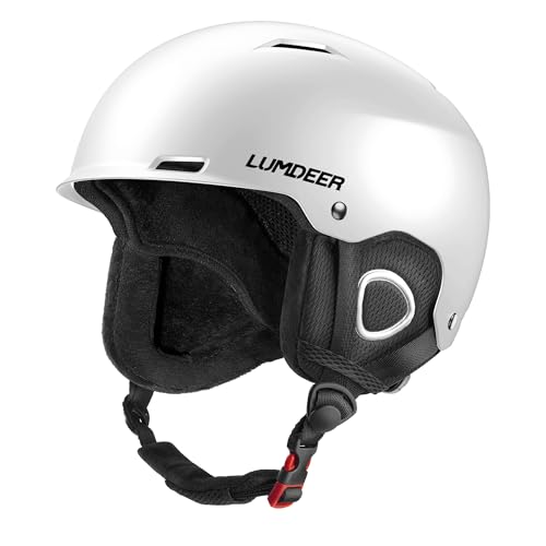 Casque de ski LUMDEER léger et sûr pour snowboard homme et femme noir et blanc 56-60 cm