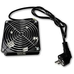Ventilador Cuadrado Precio Welly Enjoy IT WY40040 - Ventilador de 220V para bastidor (cable de conexión 2 m, enchufe Schuko) color negro