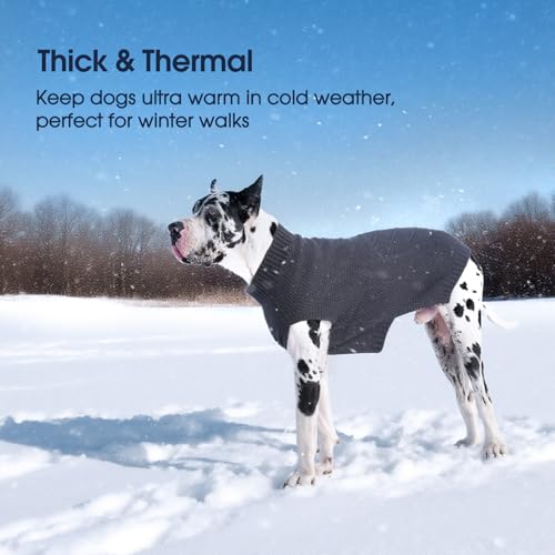 IECOii Hundepullover,Weihnachten Sweater FüR Hunde,Warmer Hunde Pullover FüR MittelgroßE GroßE Extra GroßE Hund,Hundemantel Fleece Hundepulli Wintermantel Hund,Winter Hunde Kleidung,Hund Sweatshirt