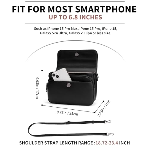 GAEKEAO Crossbody Bags for Women Crossbody Purses Vegan Leather Cell Phone Purse Travel Shoulder Bag Handbags with Card Slots4