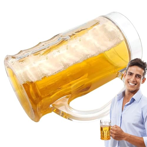 Genérico Caneca de cerveja | Jarro de cerveja realista com asas | Apta para máquina de lavar louças presente divertido de brincadeira para homens e mulheres