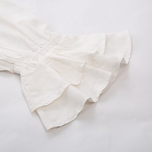 SCARLET DARKNESS Medieval Gothic Long Sleeve Ruffle Lace-Up Front Shirt for Men Ivory-14 Size M steampunk buy now online