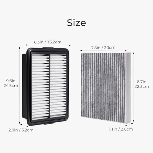 Image of 28113-F2000 Engine Cabin Air Filter Set Fit for Kona 2018-2023 Compatible with Veloster 2019-2021 Soul 2020-2025 1.6L 2.0L Gas Professional Maintenance Kit Including Replacement 97133-D1000
