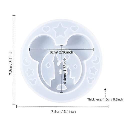 Cayway Stampi in Silicone per Resina, 2 Pz Testa
