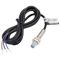 Heschen M8 Näherungssensorschalter, 5 V Gleichstrom, 200 mA, NPN NO, 1 mm Erkennungsabstand, magnetischer Metalldetektor, 8 mm Befestigungsloch, 120 cm Kabel, IP67-Schutz