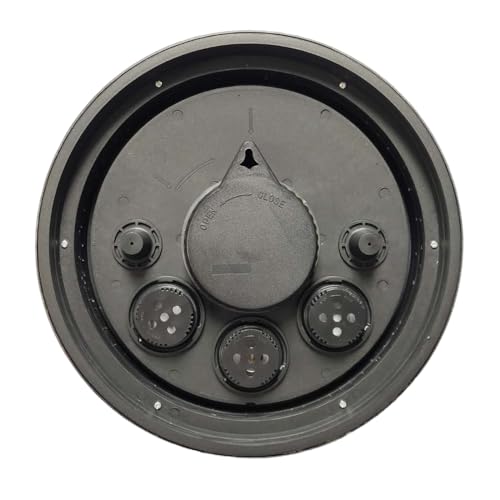 AGONEIR Reloj de pared para exteriores de 12 pulgadas, resistente al agua, con termómetro, para jardín, pared al aire libre, elegante reloj decorativo para decoración del hogar