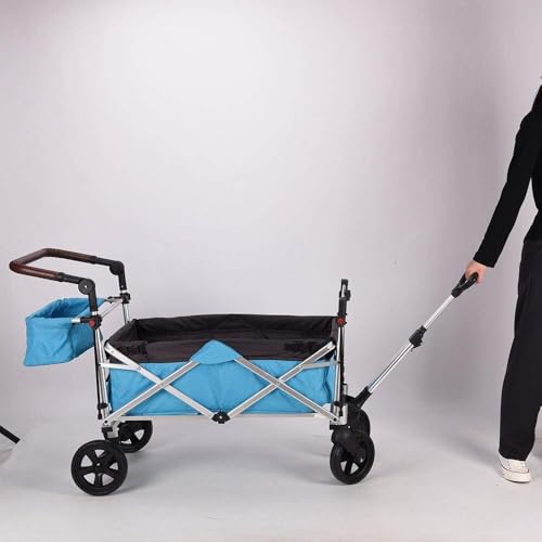 Carretilla Plegable de Gran Capacidad para Jardín Trolley Infantil con Sombra Portátil para Camping y Transporte en Jardín miniatura 4