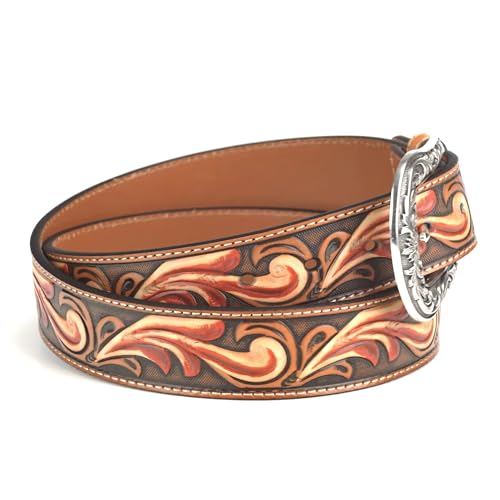 ARIAT Ladies Belt 1-1/2 Floral Embossed3