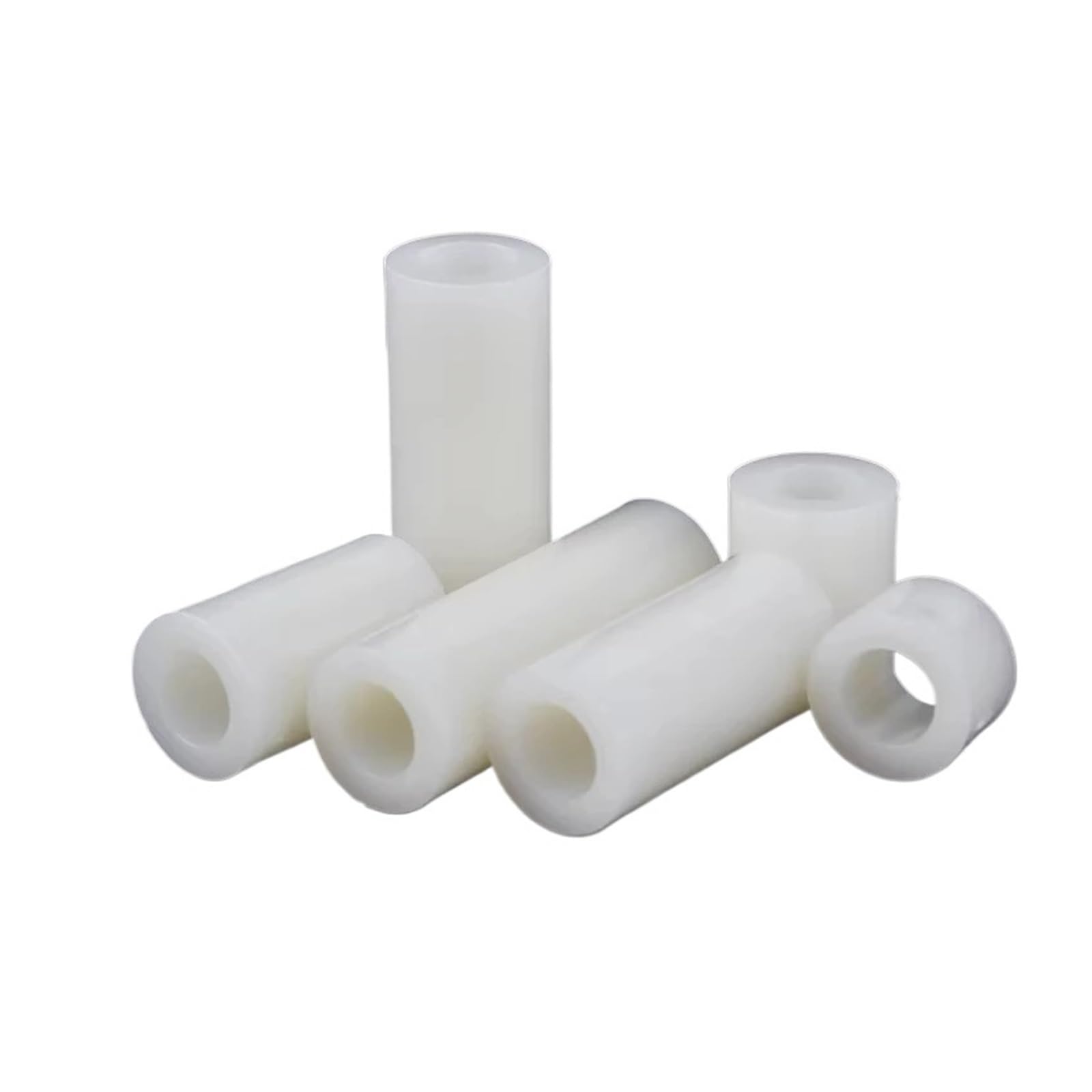 Washers M5 M6 M8 ABS Isolation Column Plastic Insulation Nylon Straight Support Column Sleeve Round ho/*le Pillar PCB Spacer(10mm,M5xOD7mm-50pcs)