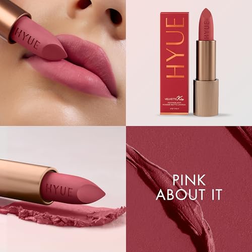 Image of HYUE Canary Kiss Set | Matte Lipstick 4.2g + Gel FX & Chrome Glazed Nail Paints (8ml X 2) | Soft-Blur Matte Lips, High-Gloss Gel & Chrome Nails | Unique Surprise Gift for Girlfriend