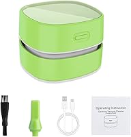 Vista 7 de ODISTAR Aspiradora de Escritorio, Mini Barredora de Polvo de Mesa, Ahorro de Energía con Función de Apagado Automático, Alta Resistencia hasta 400