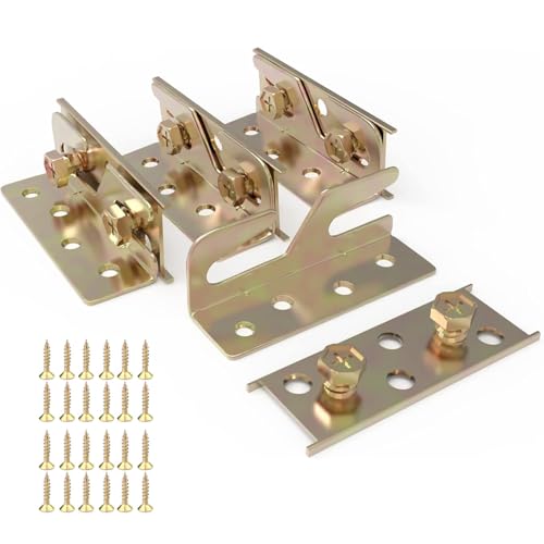 Bed Rail and Frame Brackets 4PCS Heavy Duty Hardware for Wood Beds