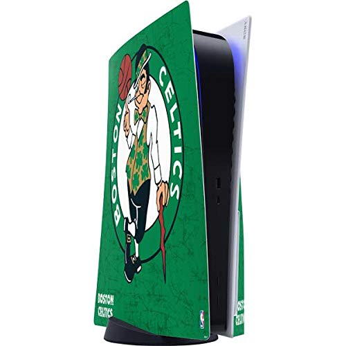 Skinit Decal Gaming Skin Compatible with PS5 Console - Officially Licensed NBA Boston Celtics Green Primary Logo Design