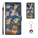 Phone Case Compatible with Samsung Galaxy S20 FE 5G Case Anime Design Animation Cartoon Folio Flip Wallet PU Leather Case for Samsung Galaxy S20 FE 5G (with Cute Kawaii Figure Keychain)