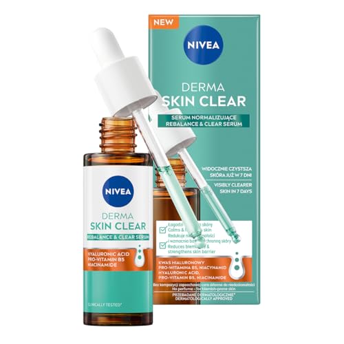 NIVEA Derma Skin Clear - Siero viso normalizzante con niacinamide e acido ialuronico, 30 ml