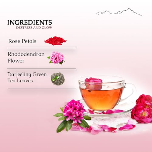 Image of Himalayan Firefly Pure Rose Rhododendron Tea | Caffeine Free Herbal Loose Leaf Flower Infusion | Botanical Blend For Daily Beverage Preparation | Floral Drink Collection | 50g