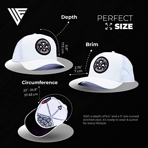 Image of Urban Effort Specialty Mens Snapback Hat - Curved Brim A Frame Adjustable Trucker Cap for Men and Women