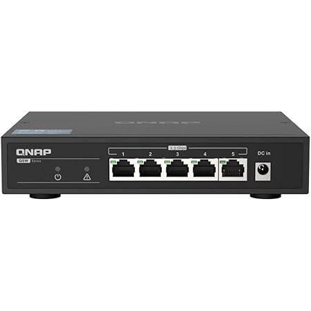 QNAP QSW-1105-5T, 5 port 2.5Gbps auto negotiation (2.5G/1G/100M), unmanaged switch, Broadcom Chipset Embedded