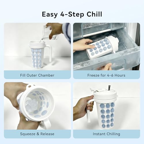 Vaso con moldes para hielo y asa, silicona e inoxidable miniatura 3