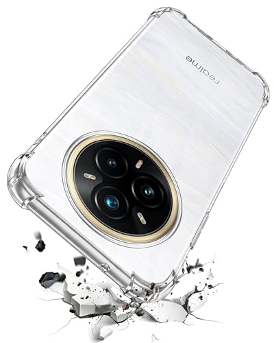 Image of Jkobi Shockproof Crystal-Clear Back Cover for Realme 14 Pro Plus 5G (Anti Yellow Case | Drop & Camera Protection | Hard Polycarbonate)