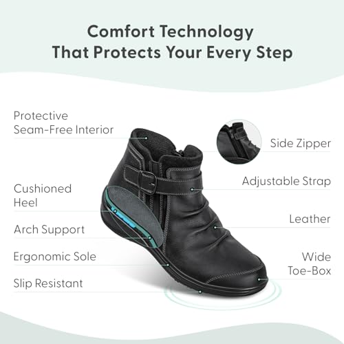 Orthofeet Women's Orthopedic Leather Heidi Boot3