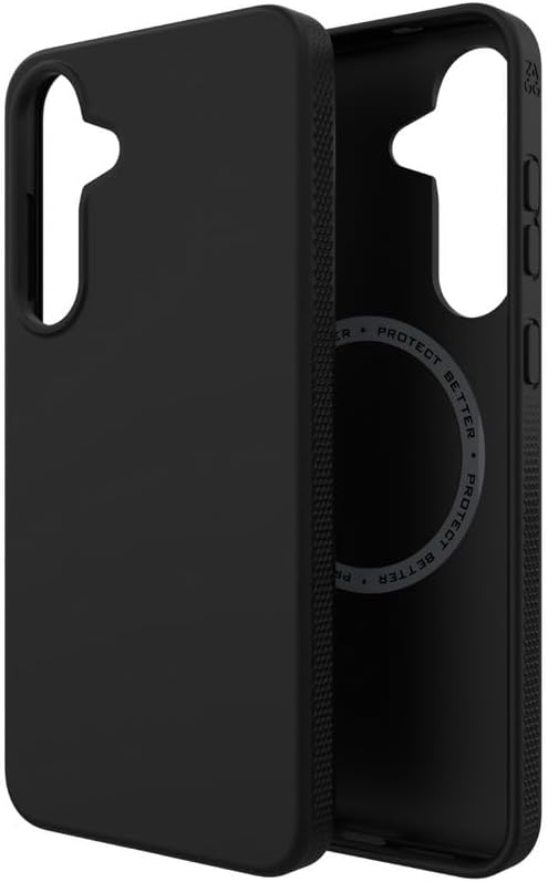 ZAGG Milan Snap Samsung Galaxy S25+ Case - 13ft Drop Protection, Eco-Friendly, Fast Wireless Charging Compatible, Slim Design, Secure Grip, Black