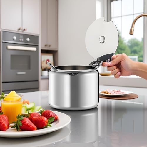 1Set of Silver 285ml Stainless Steel Sugar Bowl with Spoon,Sugar Bowl Condiment Seasoning Pot Sugar Canister with Spoon - Portable Useful Practical Dinnerware - Image 5