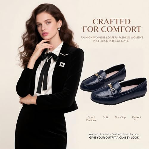 Image of Women's Loafer Shoes Leisure Slip On Work Shoes Comfort Walking Flats