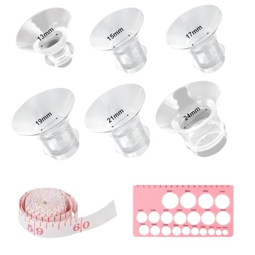 Image of 6Pcs Spectra Breast Pump Flange Inserts, Breast Pump Flange Sizing Kit with Nipple Ruler, Compatible with Most Breast Pumps for Comfortable Pumping