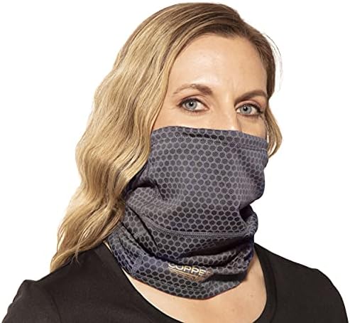 Copper Fit Unisex Adult Guardwell Face Cover and Neck Gaiter, Charcoal