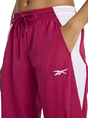 Reebok Women’s BV Woven Pant, Standard Fit, 29” Inseam, Lightweight Nylon Crinkle Woven Fabric, Vector Very Berry, X-Large - image 5