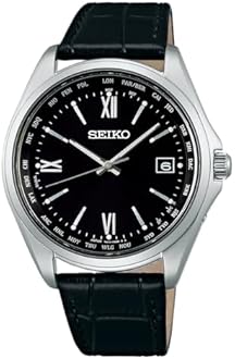 SEIKO SELECTION Watch - Men's Titanium Solar Radio Wave Watch with World Time Function, 1 piece
