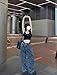 Unisex Big Pocket Baggy Jeans Street Cargo Y2k Punk Wide Leg Oversized Loose Casual Hiphop Grunge Denim Goth Pants (Small,Denim)