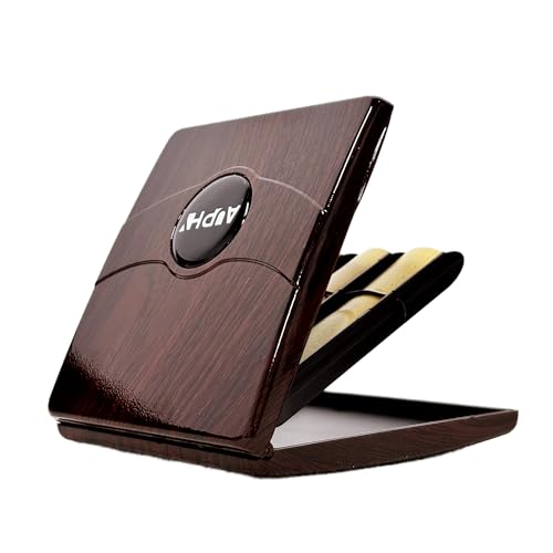 AUPHY Reeds Case for Clarinet Reeds Saxophone Reeds Holds 8 Pieces for Multi-Instrument Reed Rosawood Grain PC Material