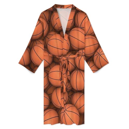 Set de tres tapetes de piso de terciopelo coral con estampado de baloncesto naranja miniatura 3