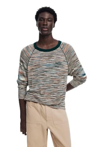 T-Shirt À Manches Longues Tricot Homme Desigual Col Rond Casual