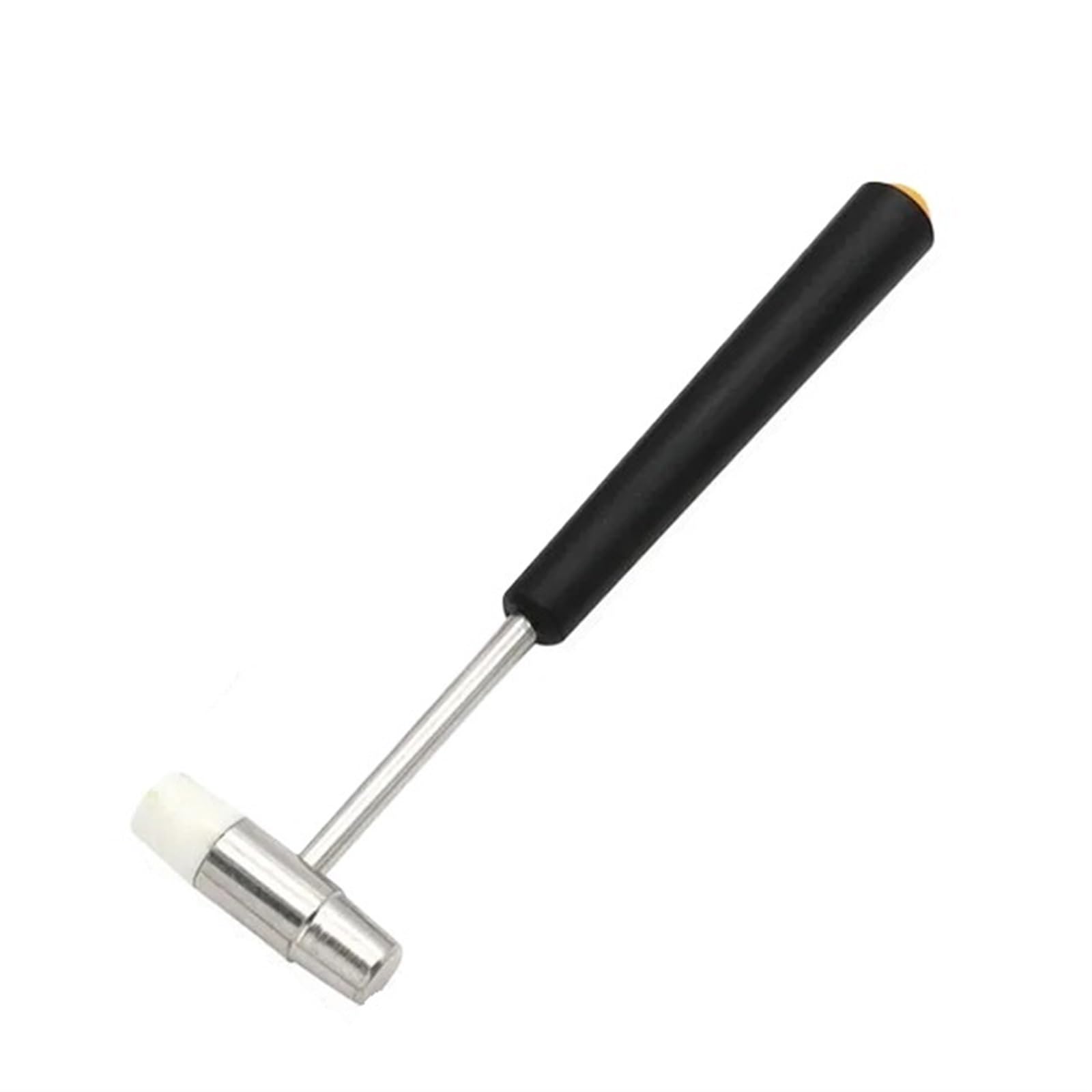 Rubber Hammer, 150/185/177mm Mini Hammer Repair Tool Metal Rubber Double Head Portable for DIY Jewelry Watch Hand(Black 150mm)