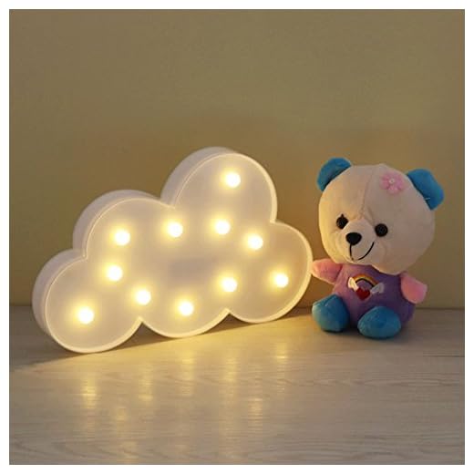 Lámpara del Adorno,GZQES, Lampara Decorativa de mesa,Iluminación Infantil Ambiente Nocturna para Habitación,Luz del LED para los niños (Nubes)