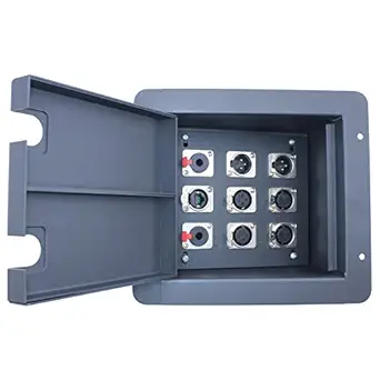 Stage in Floor Box (4-XLR Female + 2-XLR Male + 2 1/4