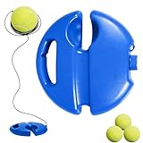 AHXHA Tennistrainer, Tennis Trainer Set mit Tennisball, Tennistraining Tennistrainer Gummiband für zu Hause Draußen, Tennis Übungstraining Tool für Erwachsene Kinder Spieler Anfänger (A)