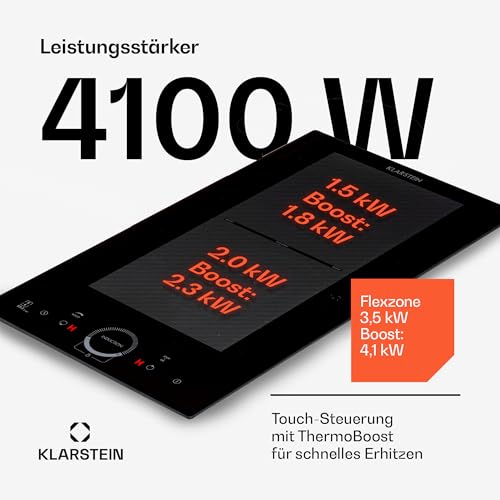 Klarstein Induktionskochfeld, Glaskeramik Kochfeld, Induktionskochfeld mit 4 Platten, mit Touch-Display, Digitalanzeige und Timer-Funktion, Schnelles Aufheizen, 3500 Watt – Bild 5