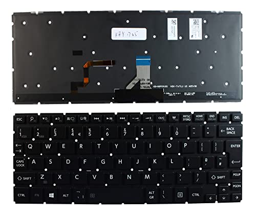 Keyboards4Laptops Reino Unido Retroiluminada Negro Windows 8 Teclado para Ordenador portátil Compatible con Toshiba NSK TW7BU
