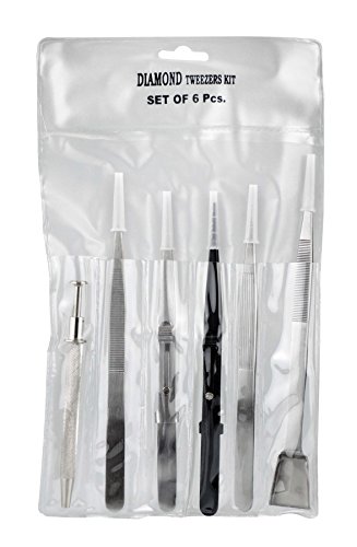 SE 6-Piece Diamond Tweezers Set - TW2-407