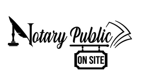 Notary Public On Site Window Vinyl Decal for Store Front Notary Services Retail Vinyl Window Sticker Retail Store Window Signage (3" x 7")