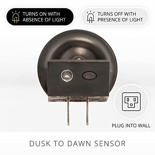 Luminara Flameless Candle Nightlight - Patented Flickering Real-Flame Effect Technology Mimics Real Candle - Plugs Into Outlet - Dusk To Dawn Sensor Auto Switch On/Off - Safe For Families Kids Pets #TOP2