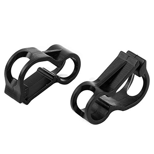 Aexit 2 Pcs Electrical equipment RC Nitro 5mm Dia Fuel Line Tubing Clamp Pinch Clip Black